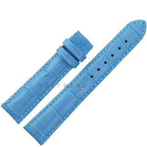 Hochwertiges Baby blau Alligatormaserung Echtleder Uhrenarmband Armband - Bild 1 von 1