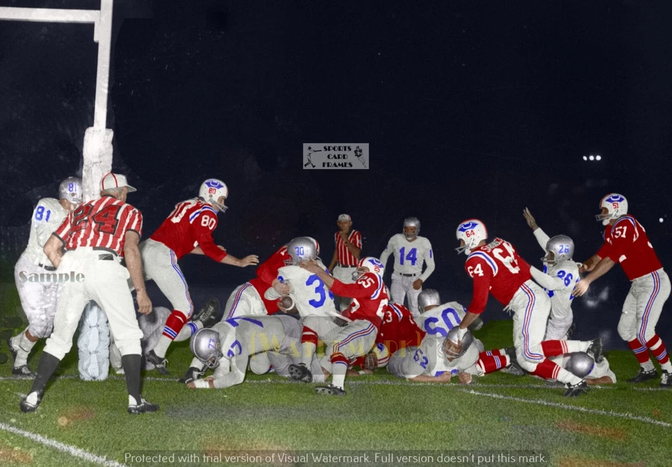 IMPRESIÓN de Buffalo Bills at Boston Patriots 23/09/1960 de 120 mm negativo (5 tamaños) Foto 1 de 1
