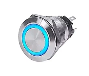 Blue Sea SS Push Button Switch 10a Off-On Blue #4160 - Foto 1 di 4