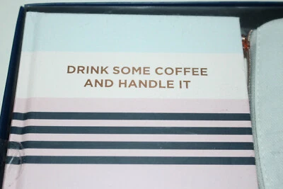 Drink Some Coffee And Handle It - Notebook Diary Journal Pencil Pouch Gift Set - Image 1 of 4