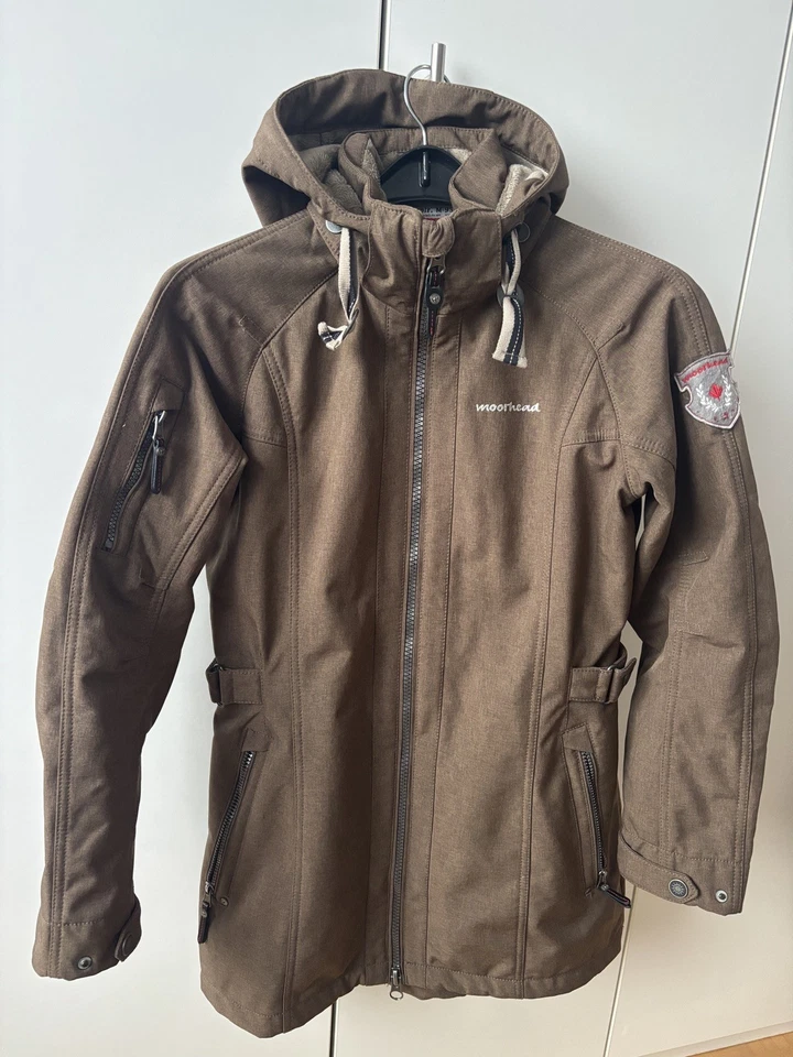 Schöne Damen Softshelljacke Regenjacke Winterjacke Gr. 36 S von Moorhead braun - Bild 1 von 4