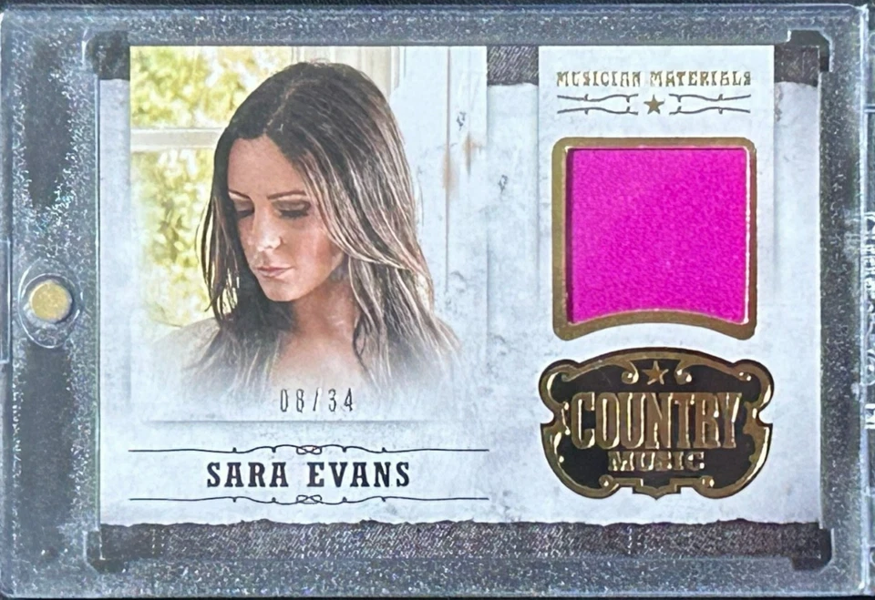 2014 Panini Country Music Musician Materials Gold Sara Evans RELIC      8/34 - Image 1 of 2