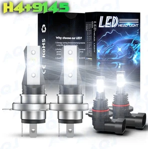 FOR Ford Focus 2003-2004 Headlight Bulb + Fog Light H4+9145 6000K 20000LM - Picture 1 of 18