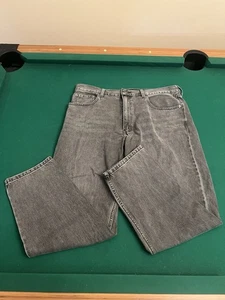 Levis 550 Jeans Men 36x30 Faded Grey Denim Light Wash Regular Fit Cotton Grunge - Picture 1 of 12