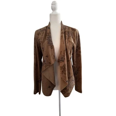 Chaqueta de gamuza sintética floral KUT FROM THE KLOTH Tayanita con cuello drapeado talla M Foto 1 de 4