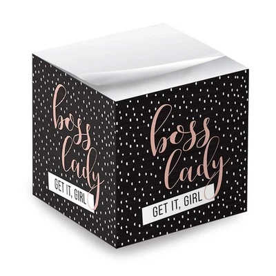 Boss Lady Sticky Note Cube / 600 Sheets / 2.75" Memo Block Printed on 4 Sides... - Image 1 of 4