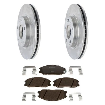 For Hyundai Santa Fe 01-06 Raybestos R-Line Plain Front Brake Kit w Ceramic Pads Foto 1 de 4
