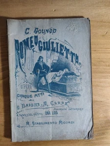 Ca.1874 Libretto Opera Romeo E Giulietta " Barbier Editore Ricordi - Foto 1 di 3