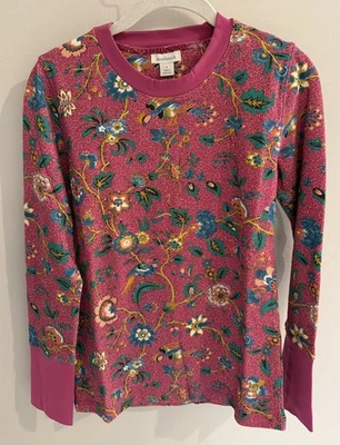 Nuevo con etiquetas Catálogo Sundance Rosa Floral Manga Larga “Homestead Bloom Thermal” Talla S Foto 1 de 4