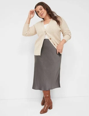 Falda sin cordones Lane Bryant corte sesgado plus para mujer talla 20 ¡Nueva con etiquetas! Foto 1 de 4