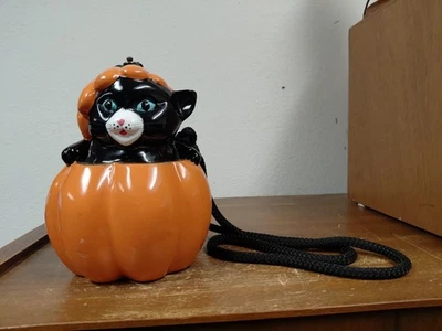 Timmy Woods Beverly Hills Halloween Calabaza Gato Negro Bolso de Mano Cartera Usado en Excelente Condición Leer Foto 1 de 4