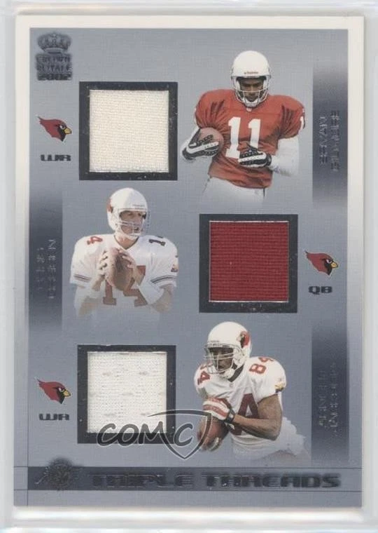 2002 Pacific Crown Royale Triple Threads Bryan Gilmore Arnold Jackson Rookie RC - Image 1 of 2