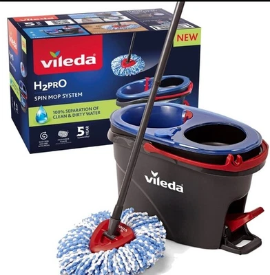 Vileda H2PrO Spin Mop Set Bodenwischer mit Eimer und Zweitanksystem - Bild 1 von 2