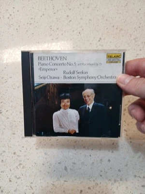 Piano Concerto No. 5 "Emperor" Serkin Ozawa (CD, 1981, Telarc)  80065 Boston Foto 1 de 3