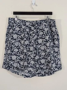 J. Jill PureJill Leinen blau Blumen Pull-On Bündchen Shorts Taschen Gr. XL Petite - Bild 1 von 9