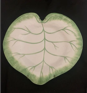 Ceramic Leaf Platter Marked O.G.G. Italy - Picture 1 of 5