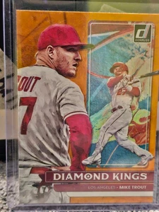 2022 Donruss Mike Trout #14 Holo Orange Diamond Kings LA Angels - Picture 1 of 2