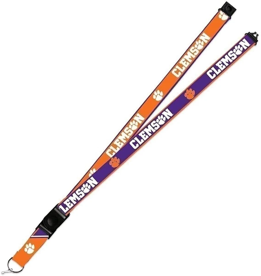 Clemson Tigers Lanyard Keychain 2-sided Breakaway Clip University of - Image 1 of 1