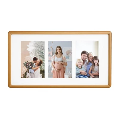 8x14 Collage Picture Frame Natural Teak Solid Wood, 4x6 Collage Photo Frame D... - Image 1 of 4