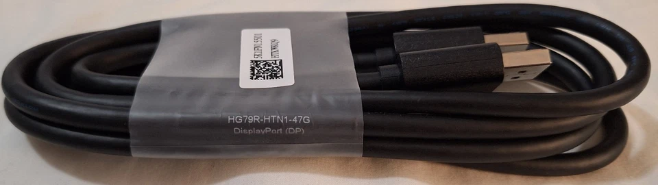 DisplayPort 1.4 cable,  pack of 2, 1.8 Meter, male to male connector,  Dell, new - Image 1 of 3