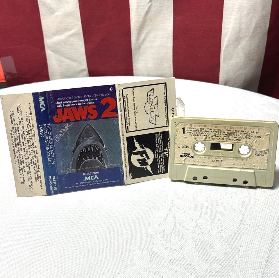 JAWS 2 shark thriller cassette 1978 soundtrack John Williams orchestra Catamaran - Image 1 of 1