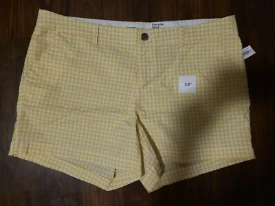 New with tags Old Navy Yellow And White Checker Everyday Shorts Size 14 - Image 1 of 3