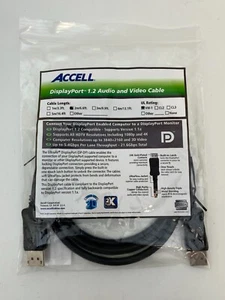 Accell DisplayPort 1.2 Audio- und Videokabel - 6,6 Fuß - Bild 1 von 4