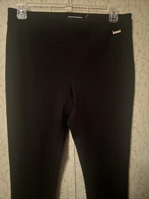Calvin Klein Leggings Mujer Lg Negro Con Tiras Foto 1 de 4