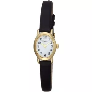 Timex Women's T2M566 Cavatina Gold-Tone Brass Watch with Black Leather - Picture 1 of 1