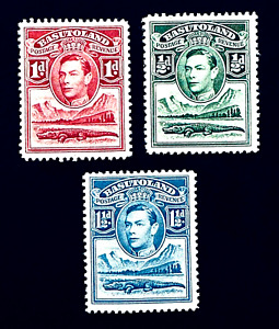 BASUTOLANDA Stamp Set - 1938 KING GEORGE VI Nile Crocodile # 18-20 Mint OG VLH