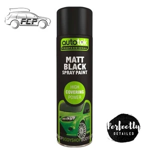 AutoTek Matt Black Multi-Purpose Aerosol Spray Paint 500ml - Picture 1 of 1
