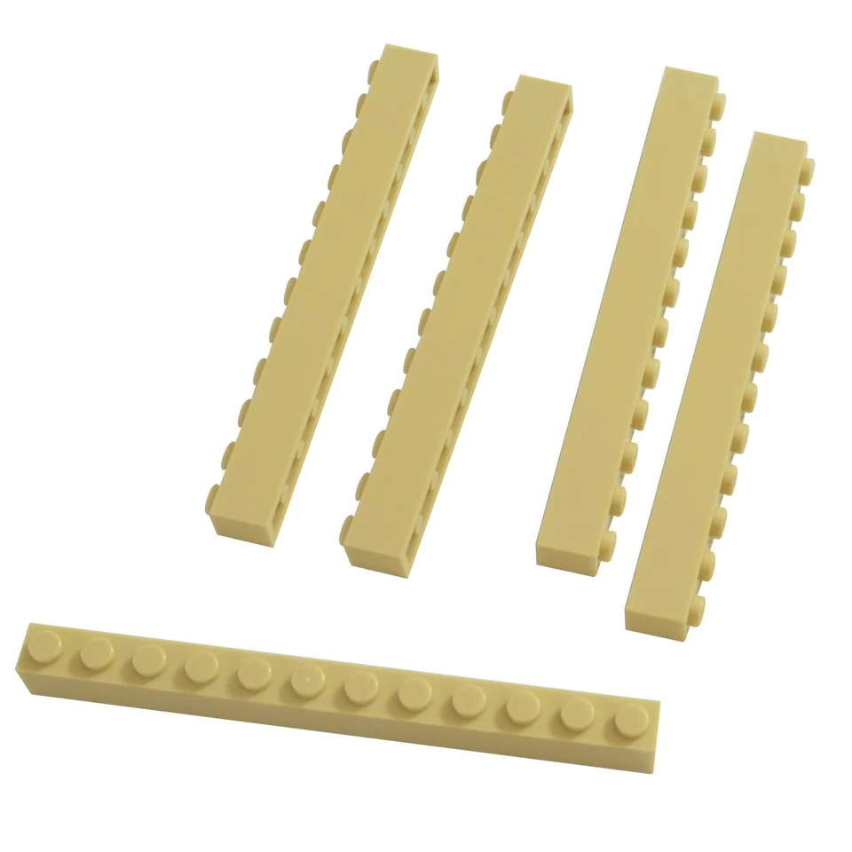 5 NEUE LEGO Brick 1 x 12 Beige - Bild 1 von 1