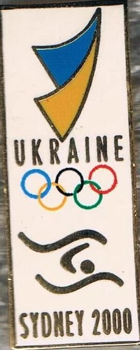 Nice 2000 Sydney Ukraine Olympic Swimming Team NOC Sports Pin - Image 1 of 1