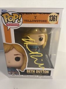 RARE Kelly Reilly SIGNED Autographed FUNKO POP Beth Dutton #1361 YELLOWSTONE COA