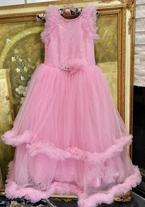 Girls Quincerra Bridal Pink Dress Party Gown - Picture 1 of 15