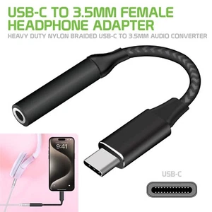 Cellet USB-C to 3.5mm AUX Headphone Audio Adapter Compatible with iPhone 15 - Picture 1 of 9