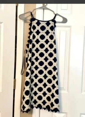 Mini Vestido de Encubrimiento de Natación TED BAKER Sew In Love Azul Marino Floral Talla S Foto 1 de 2