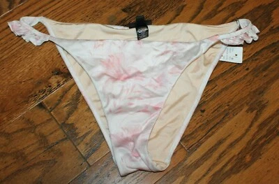 Mujer PacSun L.A. Parte inferior de bikini floral rosa con volantes Hearts talla L estilo 0040  Foto 1 de 3