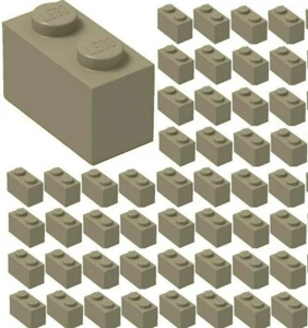 ☀️Lego x50 DARK TAN 1x2 Bricks building blocks Part Pieces Bulk Lot Legos #3004 - Picture 1 of 2