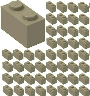 ☀️Lego x 50 темно-коричневый 1 x 2 кирпичи строительные блоки части оптом лот Legos #3004 - Изображение 1 из 2