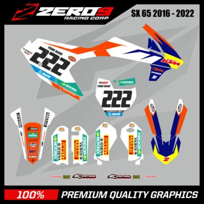 Kit de gráficos personalizado MX: KTM SX 50 SX 65 2002 - 2021 - KTM FAC15 Foto 1 de 4
