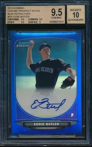 2013 Bowman Chrome Eddie Butler Blue Refractor Auto BGS 9.5 Gem Mint #d /150 - Picture 1 of 2