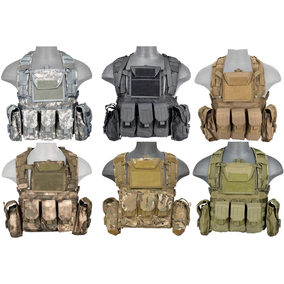 Lancer Tactical Modular RRV-Style MOLLE Airsoft Pecho Plataforma con Bolsas CA-307 Foto 1 de 1