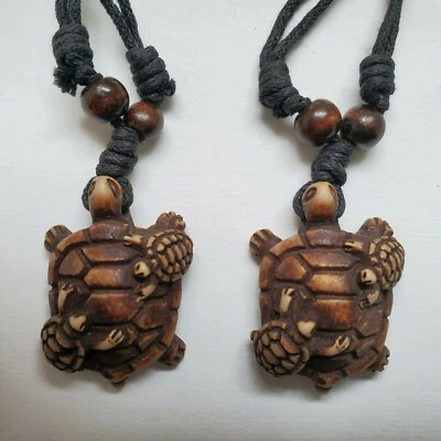 Juego de 2 collares colgantes de tortuga hawaiana para hombre y mujer - estilo playa surf EE. UU. Foto 1 de 4
