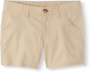 Wonder Nation Girls Chino Shorts  Size 5  Khaki - Picture 1 of 5