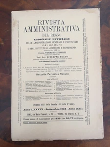 Rivista amministrativa del Regno Giornale ufficiale dei Comuni Settembre 1935 - Picture 1 of 1