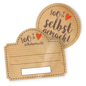 itenga Sticker 10er Set Aufkleber Deckel u Glas zum Beschriften Vintage 20teilig - Bild 1 von 5