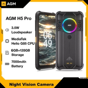 Unlock AGM H5 PRO 4G LTE Android Smartphone Rugged Mobile Loudspeaker Waterproof - Picture 1 of 12