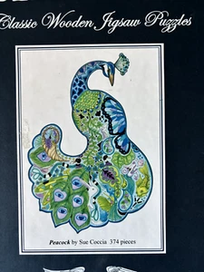 Liberty Puzzles Peacock, Sue Coccia, 13.5"x19.5", 374 pcs NEW - Picture 1 of 1