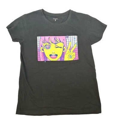 Camiseta Anime Hiatsun Miko Niña Signo de la Paz Estampado Gráfico Talla M Foto 1 de 3